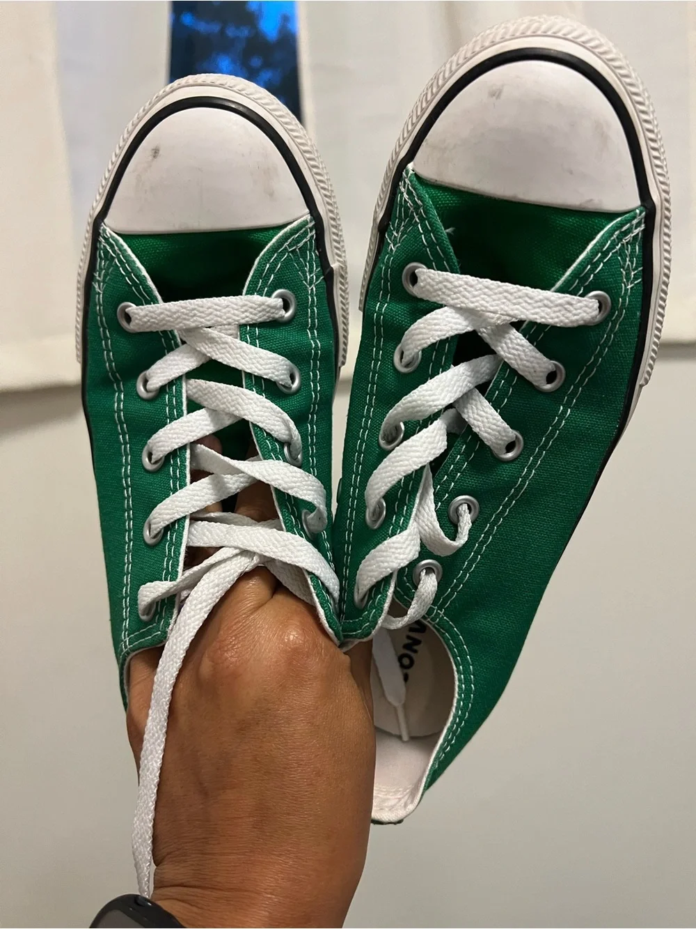 Converse Kids Low-Top Sneakers in Green with White Accents